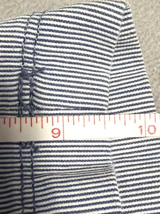 Lee Comfort Waistband Womens Striped Cargo Shorts Size 16 Medium Cotton Blend - Picture 6 of 6